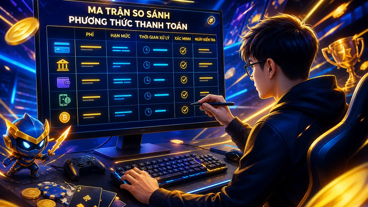 Ma trận chọn phương thức thanh toán: cách kiểm tra 89bet và chi phí giao dịch